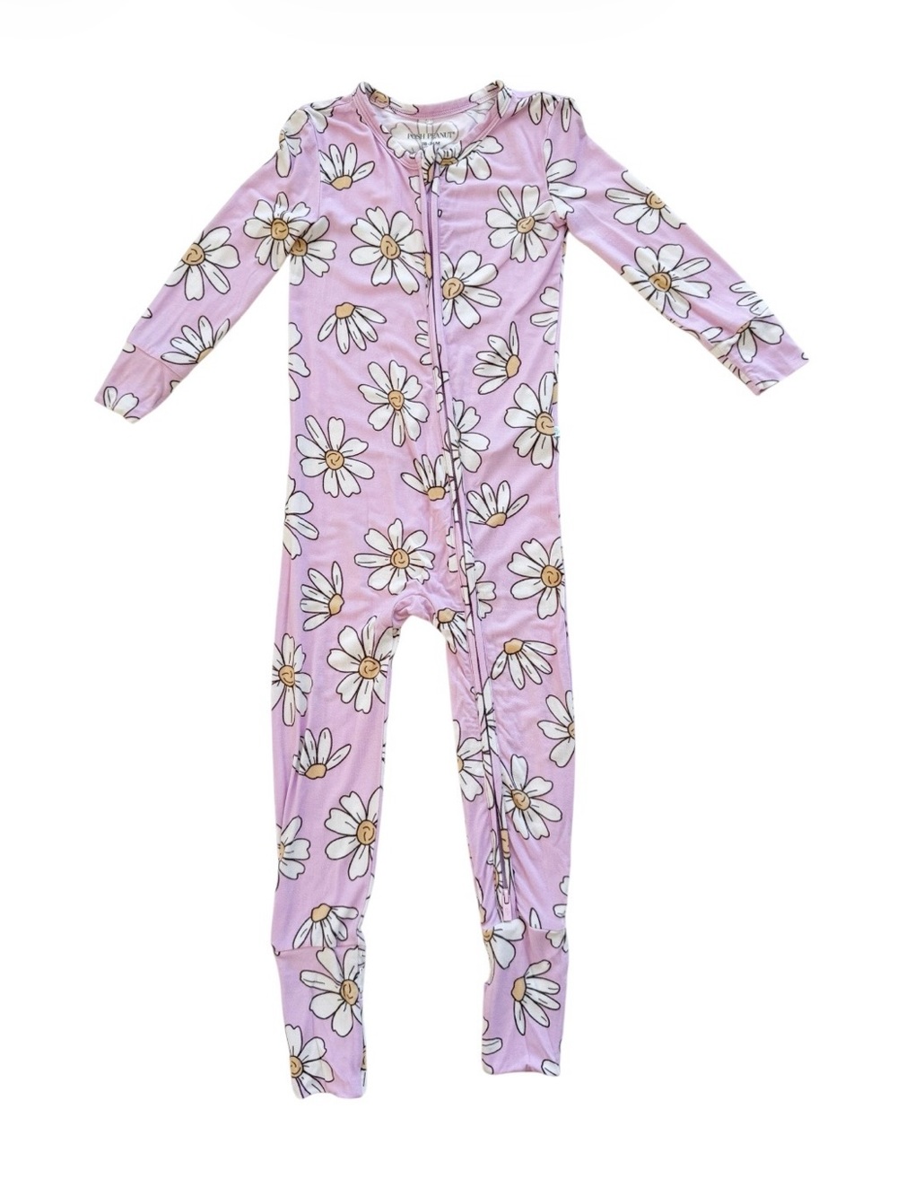 Posh Peanut Bamboo Pink Daisy Zip Up Sleeper 18-24M